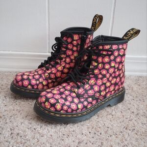 Pink Leopard Print Dr. Martens Kids Boots